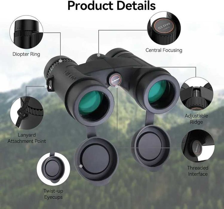 Binoclu 8x42 ED Glass
