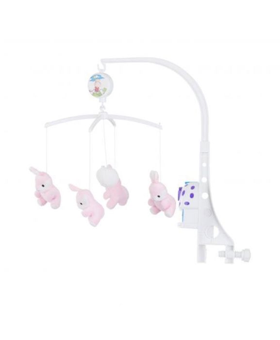 CHIPOLINO Музикална въртележка за легло ЗАЙЧЕТА РОЗОВИ