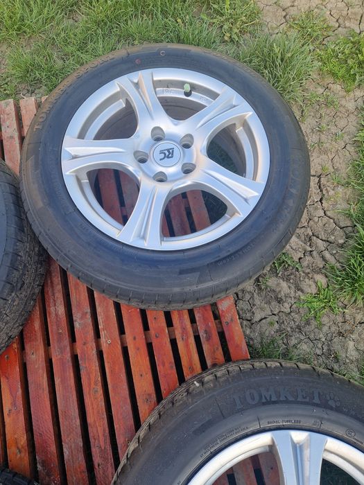 Jante 5x112 r16 cu cauciucuri 205 60 16 noi Dot 2024