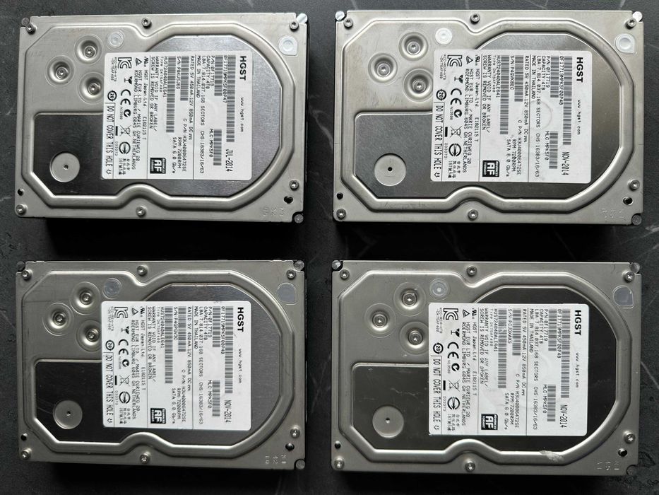 Hard Disk HGST 4TB, 7200RPM, SATA III – HDD / server / NAS - 4 BUC