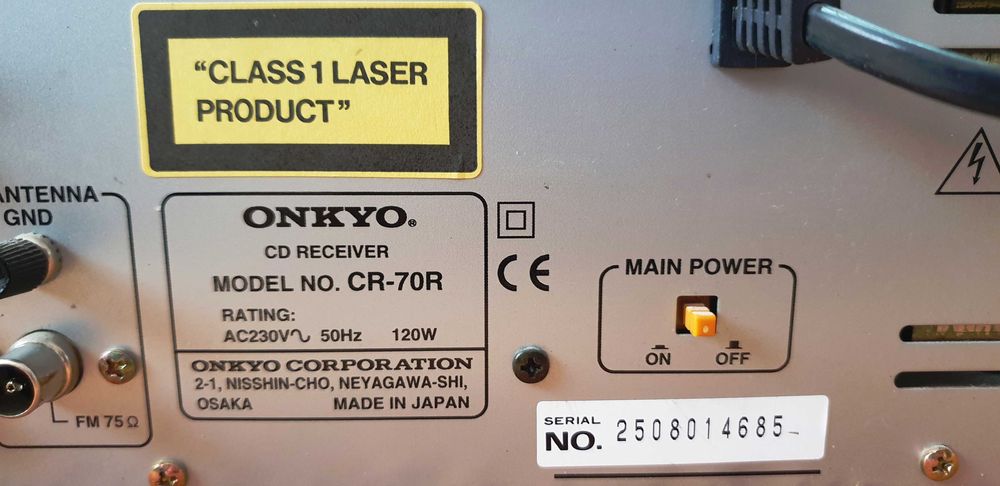 Onkyo CR70R statie tuner si CD player, 2X60W,