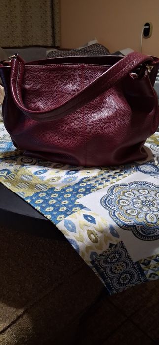 Нова стилна чанта от естествена кожа