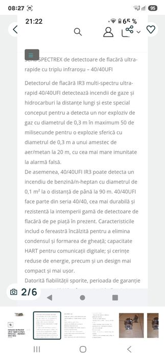 Vând detector de flacără ultrarapid