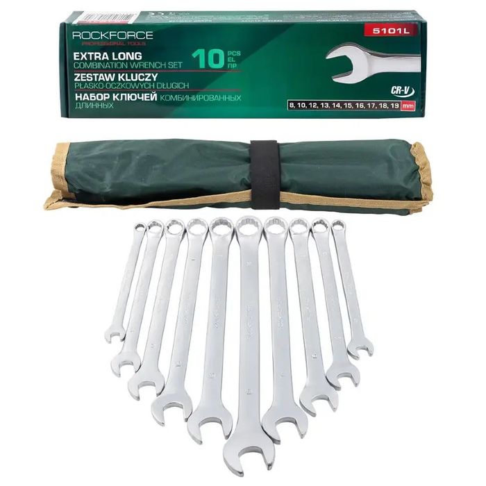Premium Комплект Удължени Звездогаечни Ключове ROCKFORCE инструменти