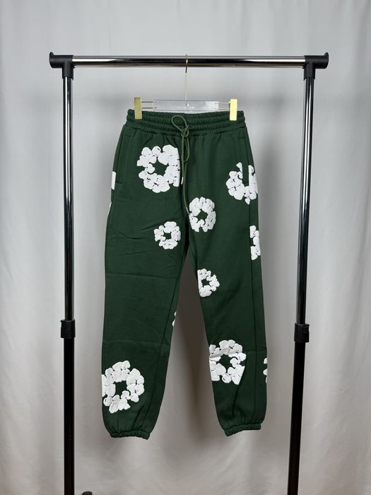 Denim Tears Green Fleece Pants | Pantaloni Denim Tears