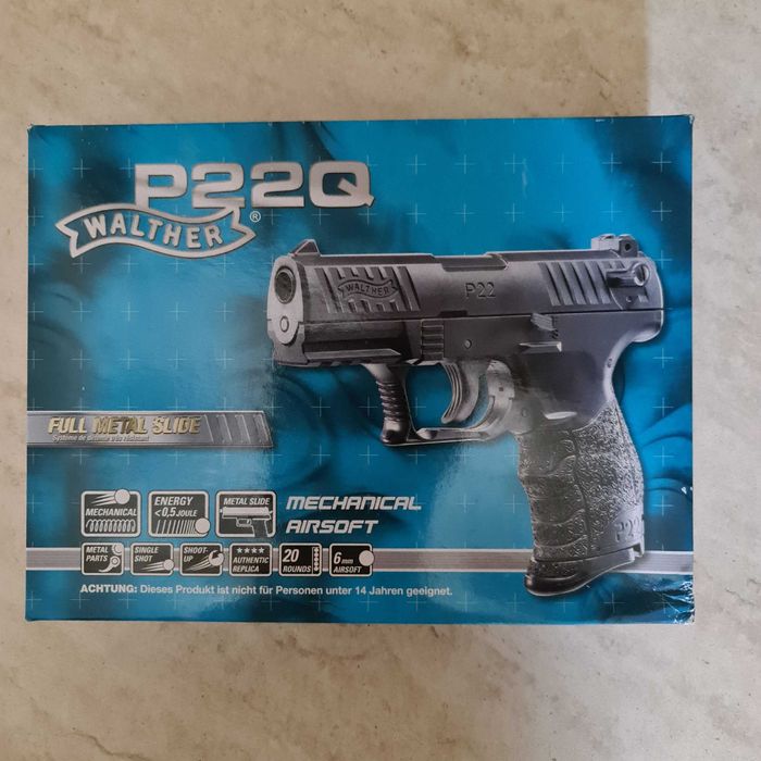 Pistol airsoft Walther P22Q metal slide spring