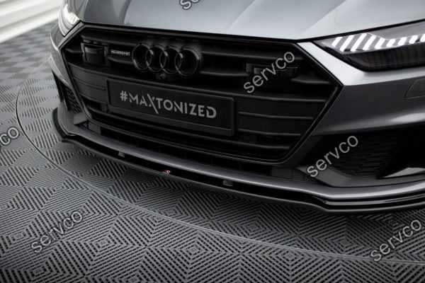 Prelungire splitter bara fata Audi A7 C8 S7 facelift pachet S Line 2017- v2  Maxton Design