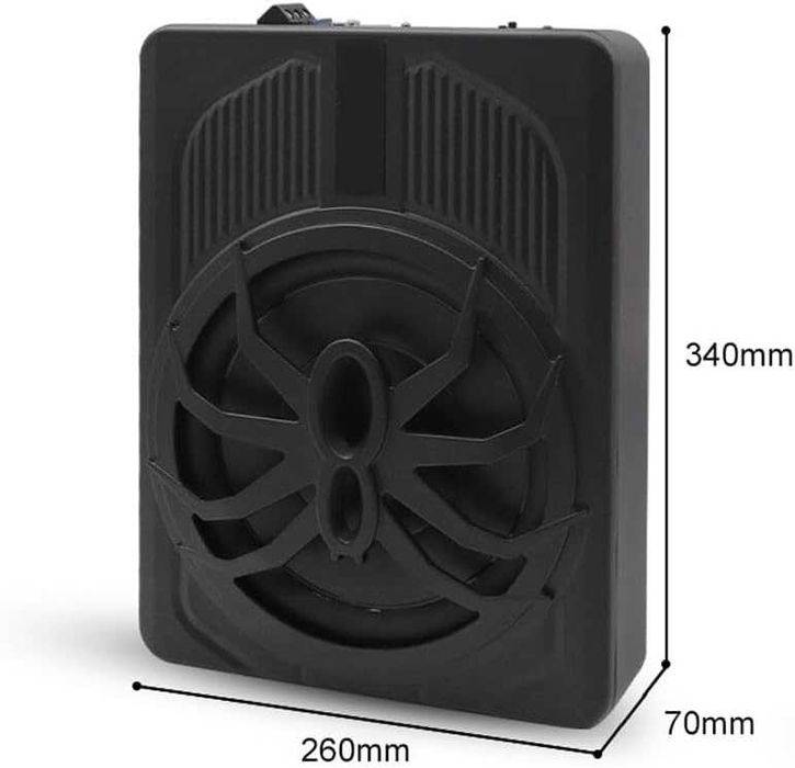 Активен субуфер под седалка 1000W LED - ултратънък авто бас