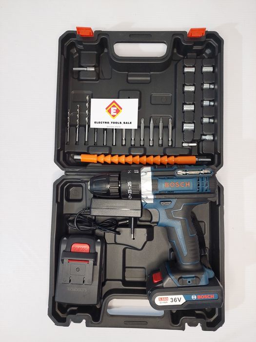 Ударный аккумуляторный шуруповерт BOSCH 48 v с набором. Shurupavyort