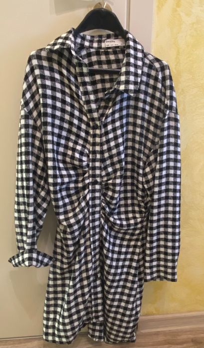 Карирана рокля  - тип риза (Bershka)