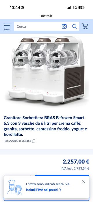 aparat dozator granita brass