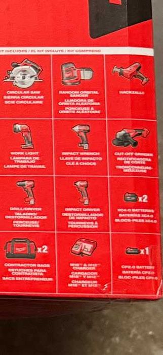 Чисто нов комплект акумулаторни инструменти Milwaukee M18 / M12 (Combo Kit)Доставено от USA