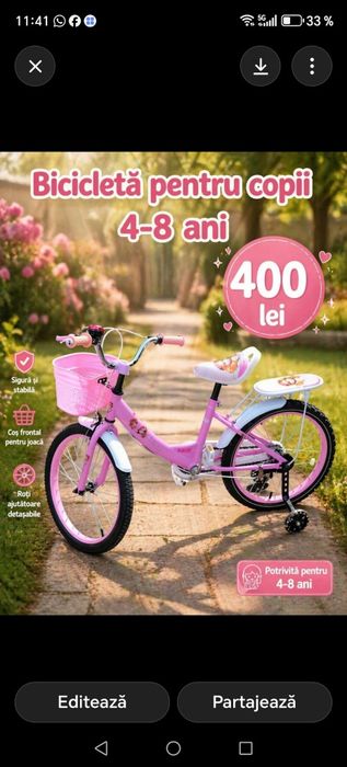 Vând bicicleta copii