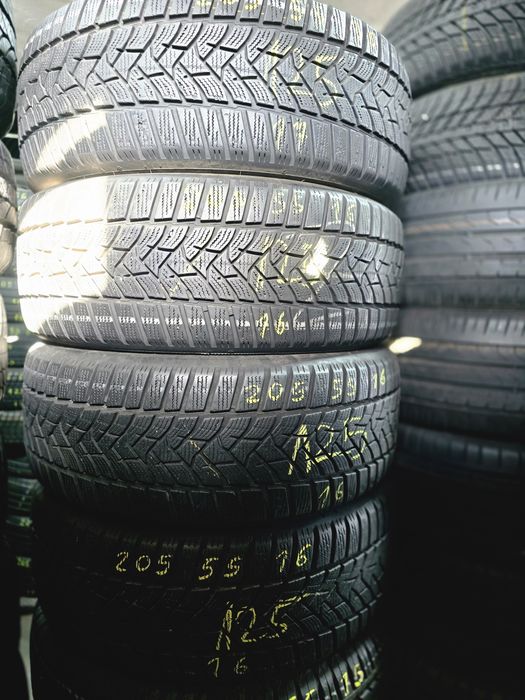 4x 205/55/16 M+S DUNLOP Stare excelentă