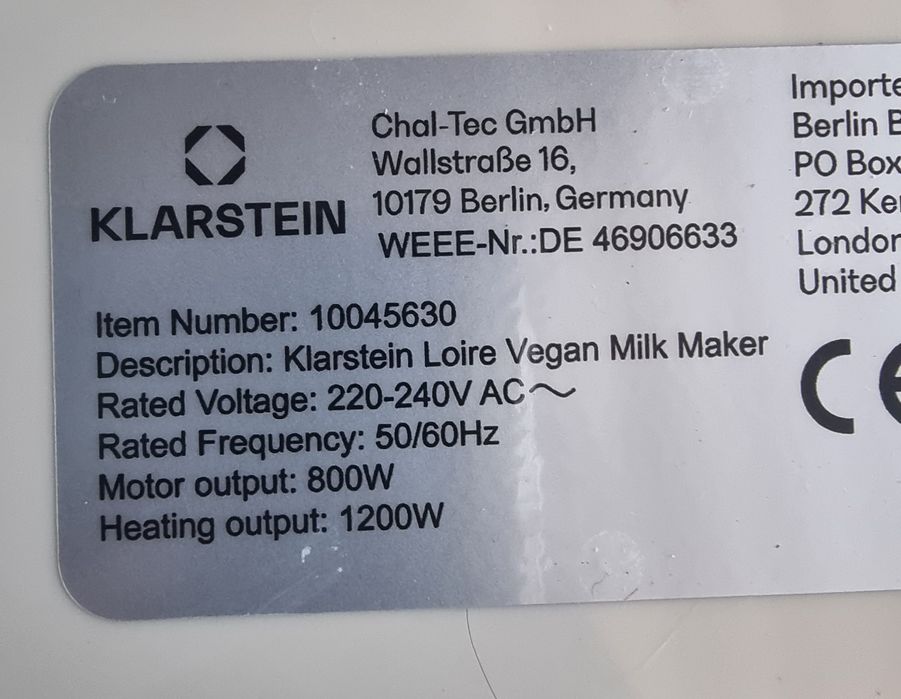 Машина за растително мляко Klarstein