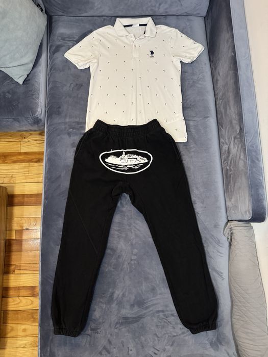 Мъжка тениска U.S. Polo, спортно долнище, риза -използвани, размер S