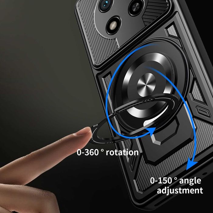 Honor Magic 8 Lite / RUGGED MAGSAFE Удароустойчив кейс с пръстен