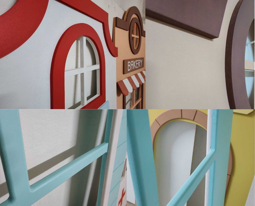 casute / loc de joaca copii interior / mini-orasel