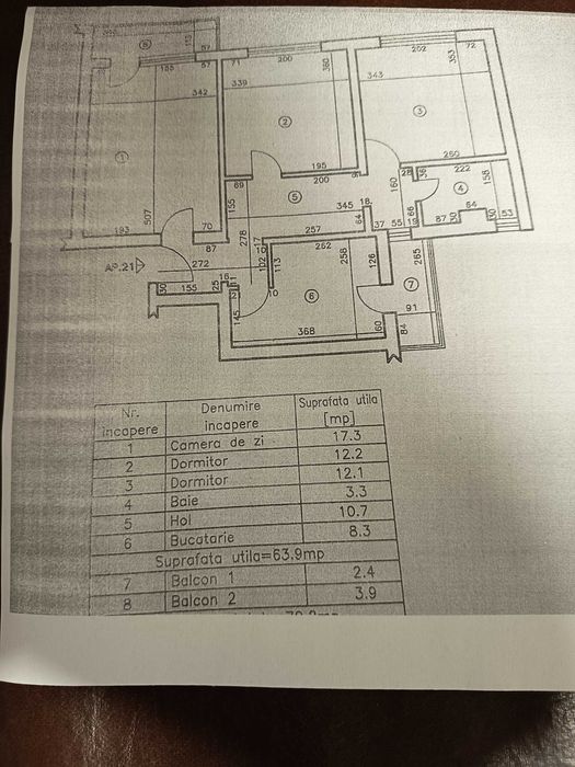 3 Decomandate Craiovita 6/10 113900  euro negociabil.