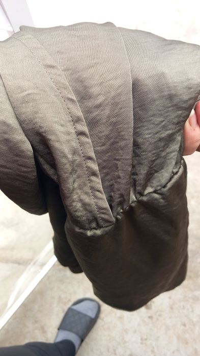 Rochie casual satin kaki