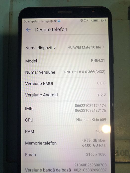Vand  Galaxy A13 si Huawei Mate 10 Lite