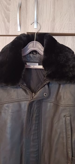 Мъжко кожено черно яке