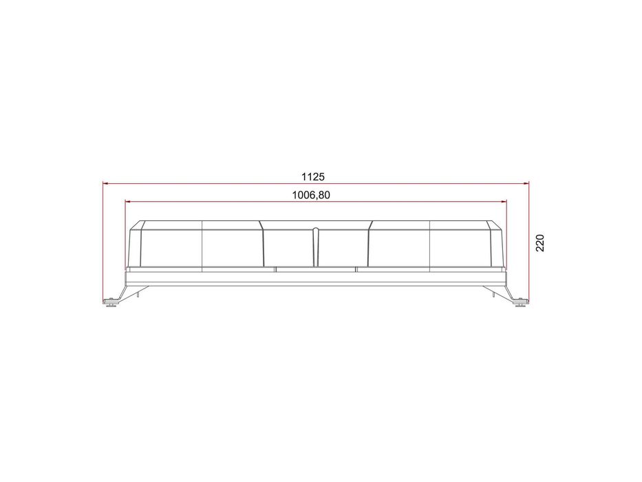 Rampă girofar halogen 12V – bară avertizare auto portocalie