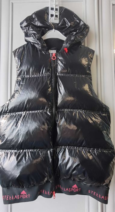 Vesta gluga detasabila neagra dama Adidas x Stella McCartney