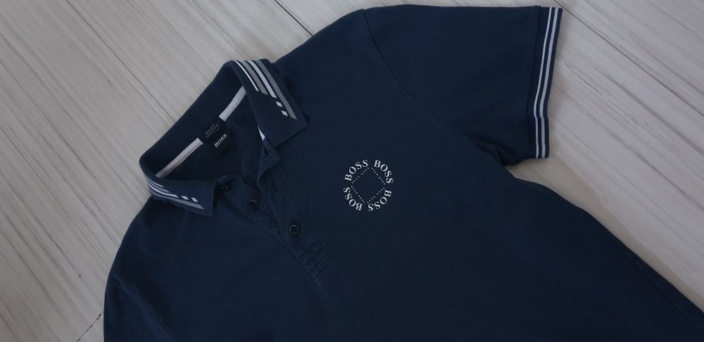 Hugo Boss Cirkle Pique Cotton Mens Size M ОРИГИНАЛНА Тениска!