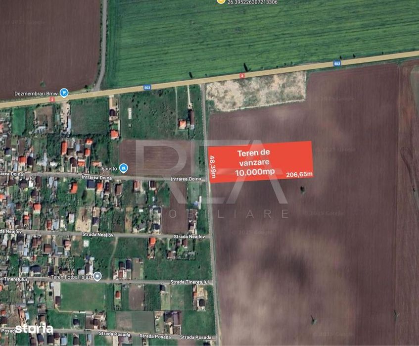 Teren 10.000 mp iesire Branesti constructie hala
