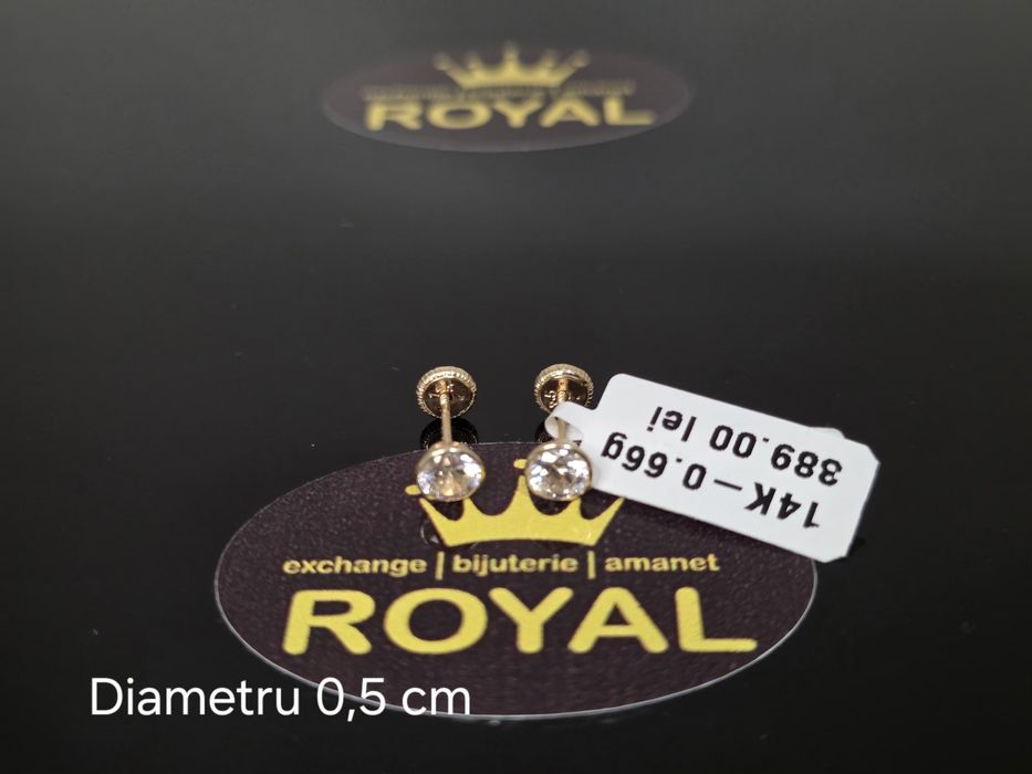 Bijuteria Royal: Cercei aur 14k/0.66 gr
