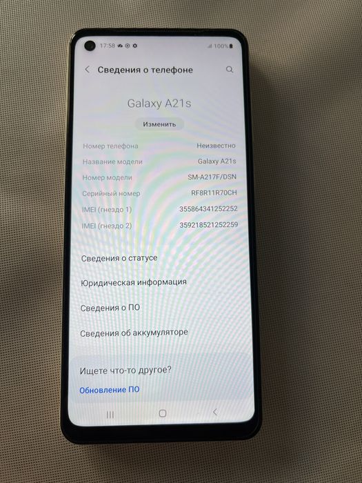 Продам смартфон samsung A21s