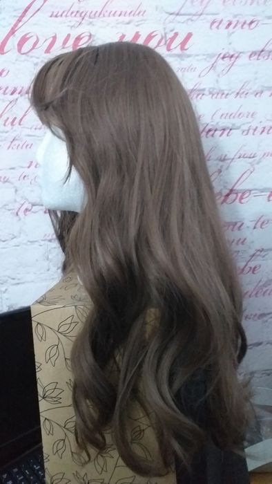 Перука с топ качество - Светлокафява синтетика