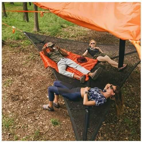 ГИГАНТСКИ Триточков ХАМАК Триъгълна люлка за 3 души *280см * Три точки