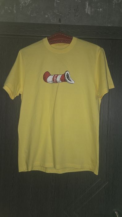 Supreme Cat In The Hat Yellow T Shirt Dr Suess Large USA