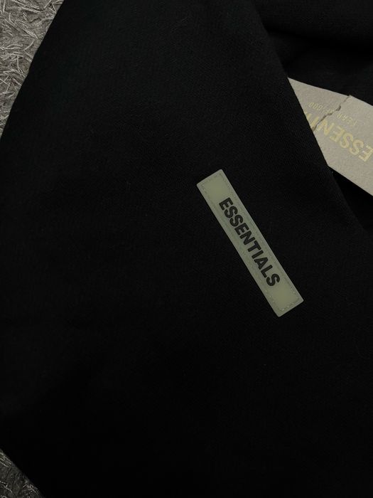 Essentials hoodie black fear of god reflective 3D print