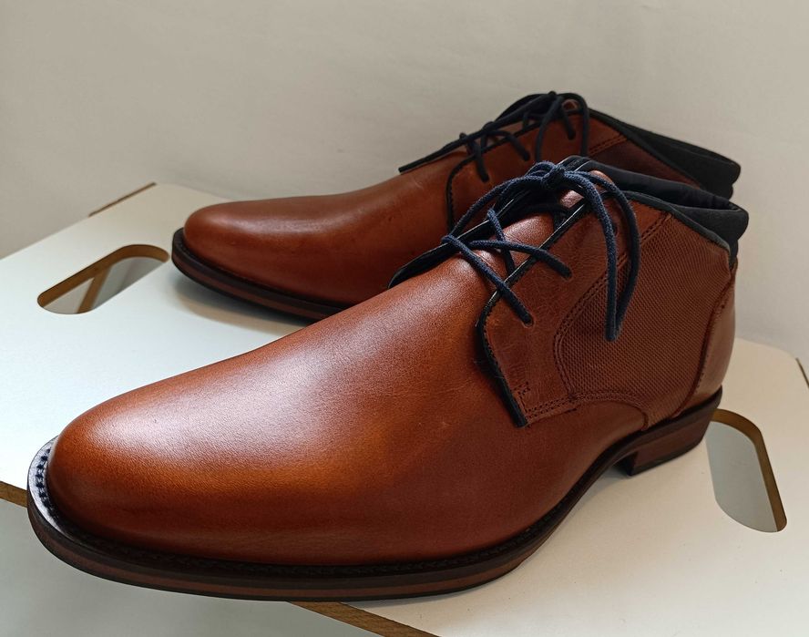 Ghete lace up 42 plain toe Oliver Jacob NOI piele naturala moale
