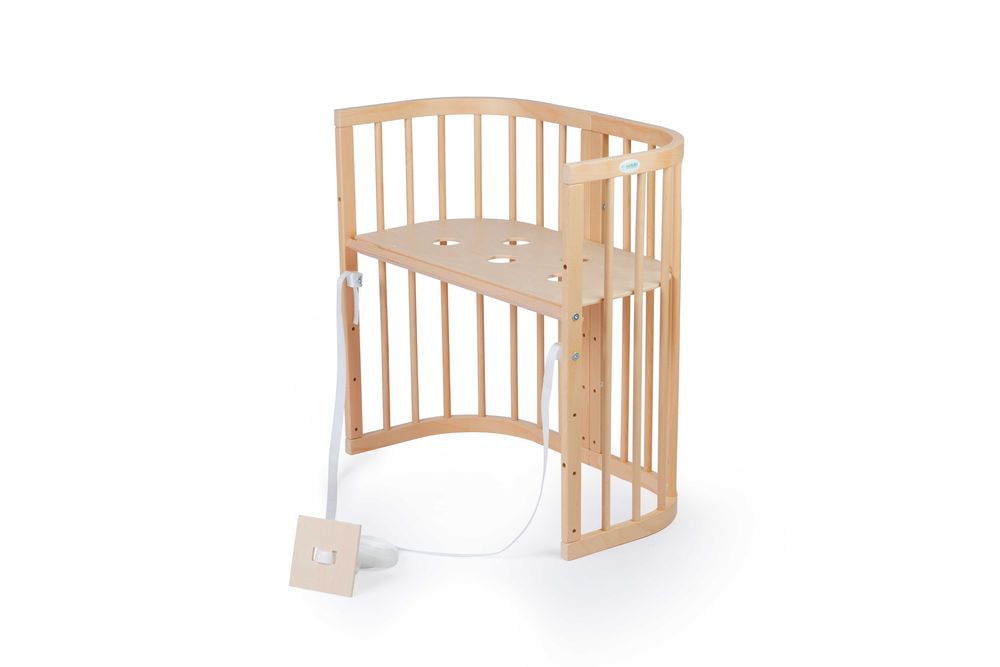 Кошара за Бебе, Детско Легло Смарт 7в1 с Матрак - Цвят Натурален