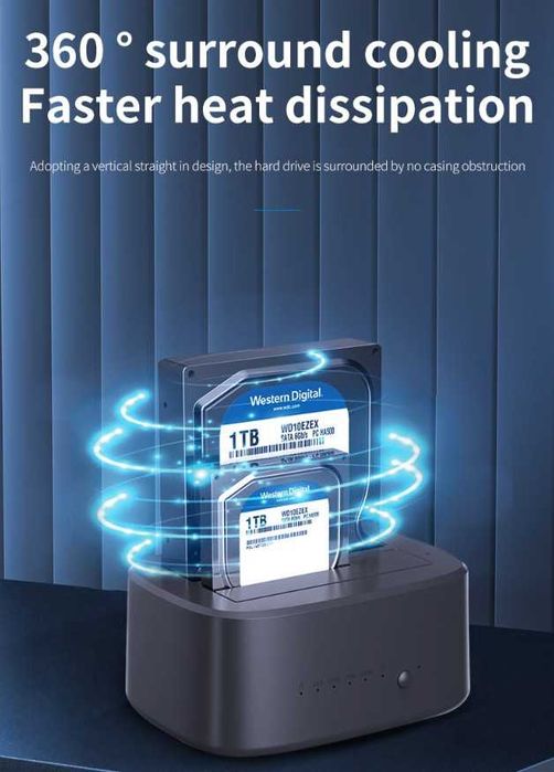Док - станция на 2 HDD (2,5 - 3,5") - новое с гарантией - доставка