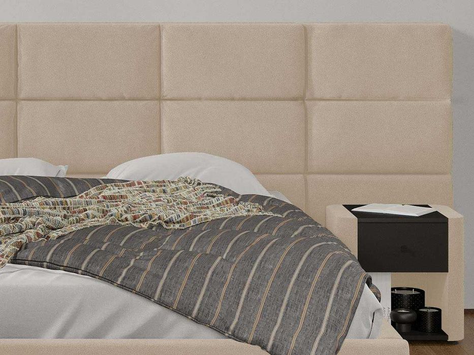 Pat tapitat Cico rabatabil 287x114 C2 din piele/stofa Bej Falcone 102