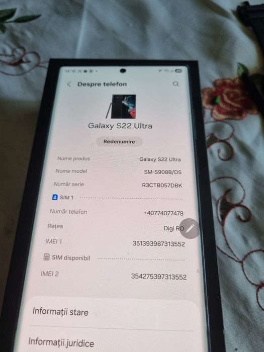 Samsung Galaxy S22 Ultra 5G + Galaxy Watch5 Pro LTE – pachet complet
