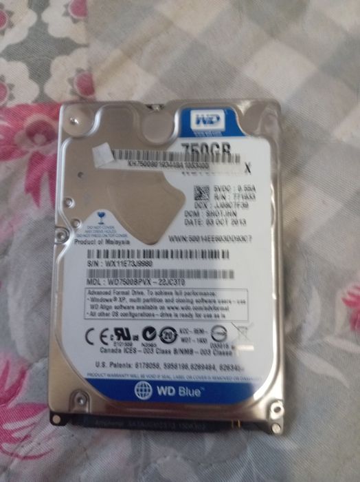 HDD память от WD,750gb