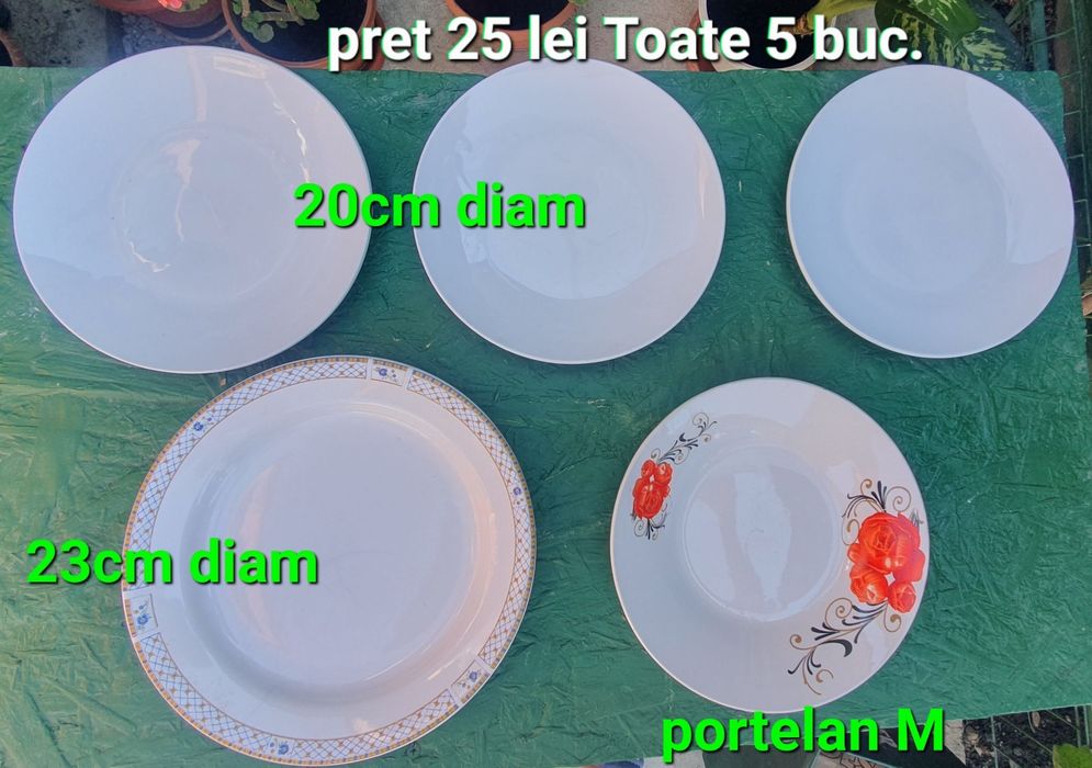 Farfurii portelan [set 5 buc.]