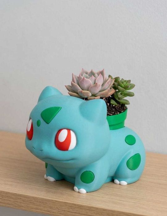 Bulbasaur pokemon ghiveci de plastic