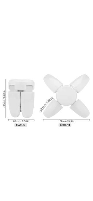 Регулируема мощна сгъваема LED крушка 100W E27