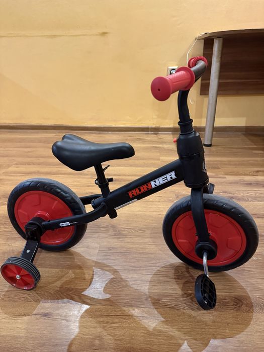 Детско балансиращо колело 2в1 Lorelli Runner, black&red