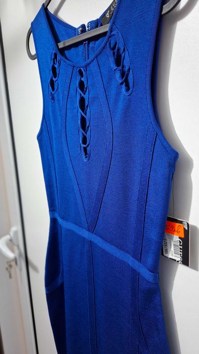 GUESS  с блестящ ефект и драпиран преден детайл –  S (US) / EU 36