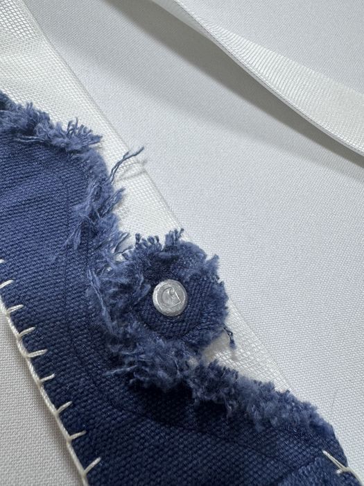 Cravata Carhartt WIP reworked 1of1 handmade white & blue