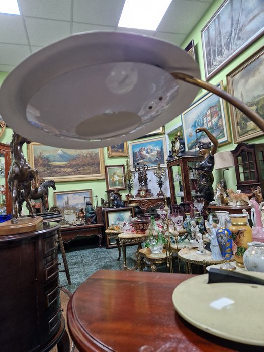 Рядка голяма антикварна руска съветска настолна лампа