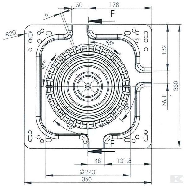 Suport Placa rotire scaun 360 grade Tractor/Buldo